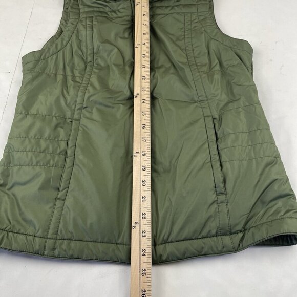 Columbia Vest Jacket Women’s S Green Shell Pink Fleece Lined Full Zip Insulated - Picture 4 of 9